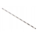Silver and white paper straw single